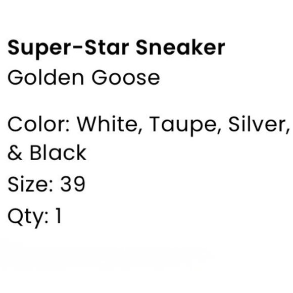 Golden Goose Deluxe Brand Superstar Sneaker size 39, NIB - Picture 2 of 7